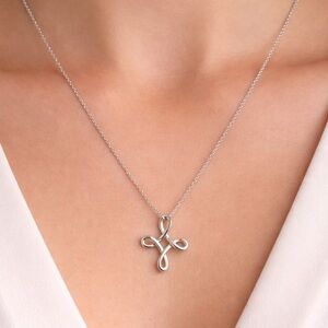 Tiffany & Co. Silver Ribbon Loop Pendant Necklace